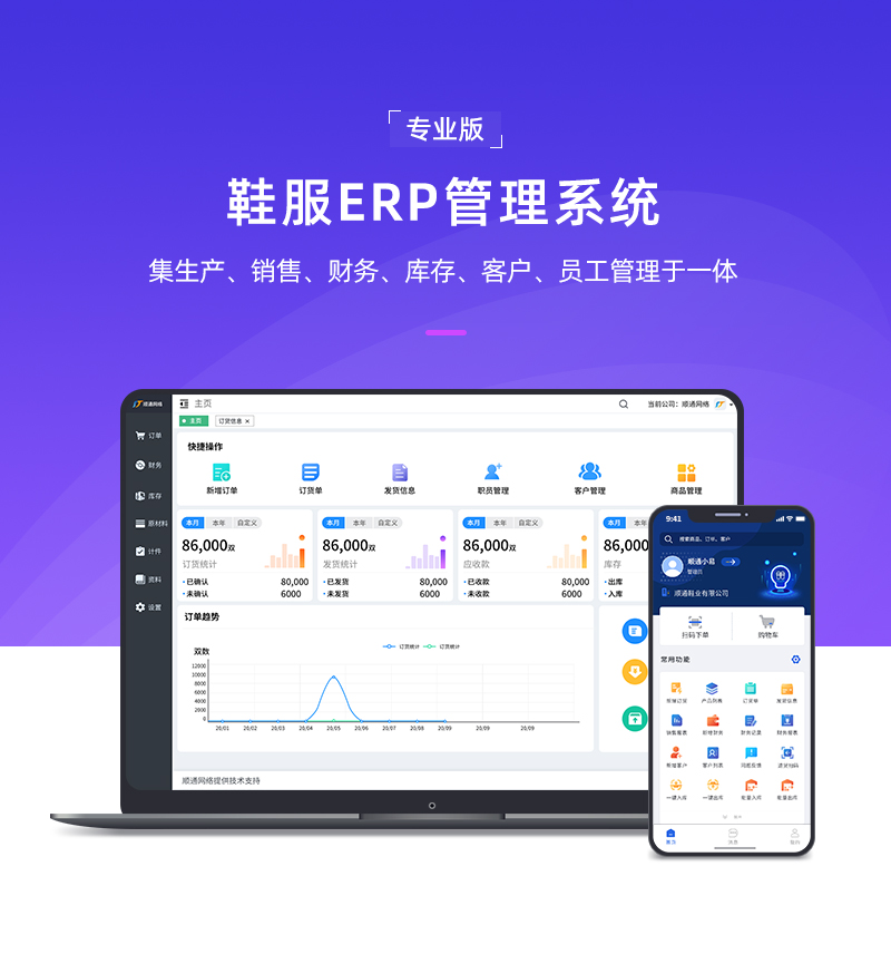 顺通鞋业服装生产工厂管理系统ERP管理软件  鞋业生产管理软件  服装生产管理系统  鞋业服装生产ERP