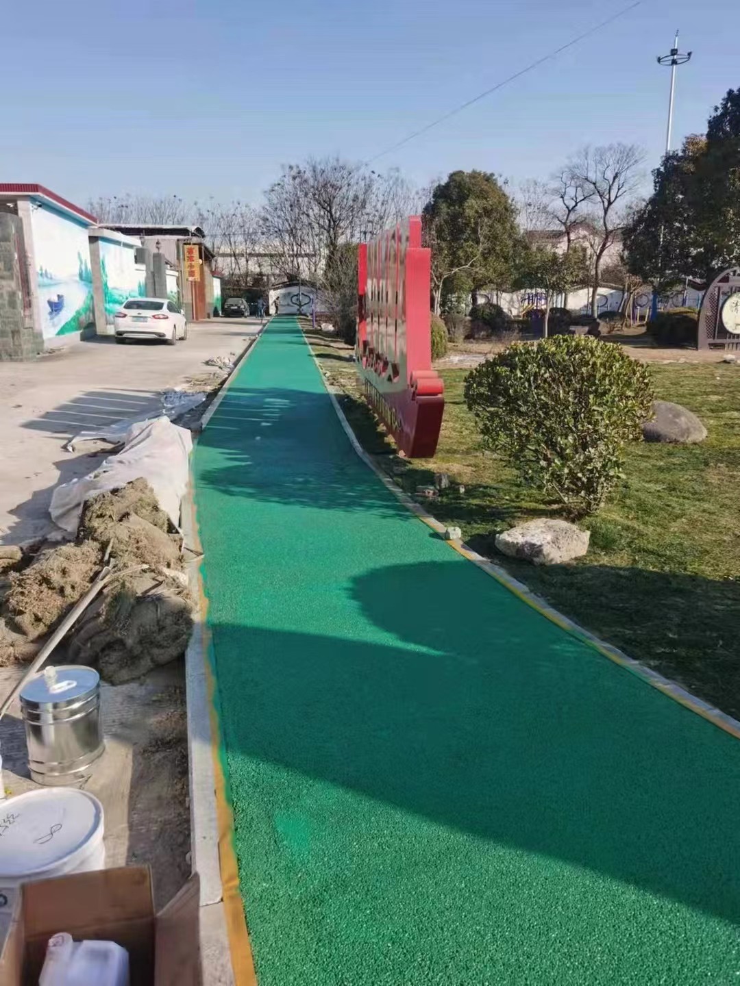 南京道路划线 达尊彩色防滑路面主要性能  南京地坪  南京停车场划线