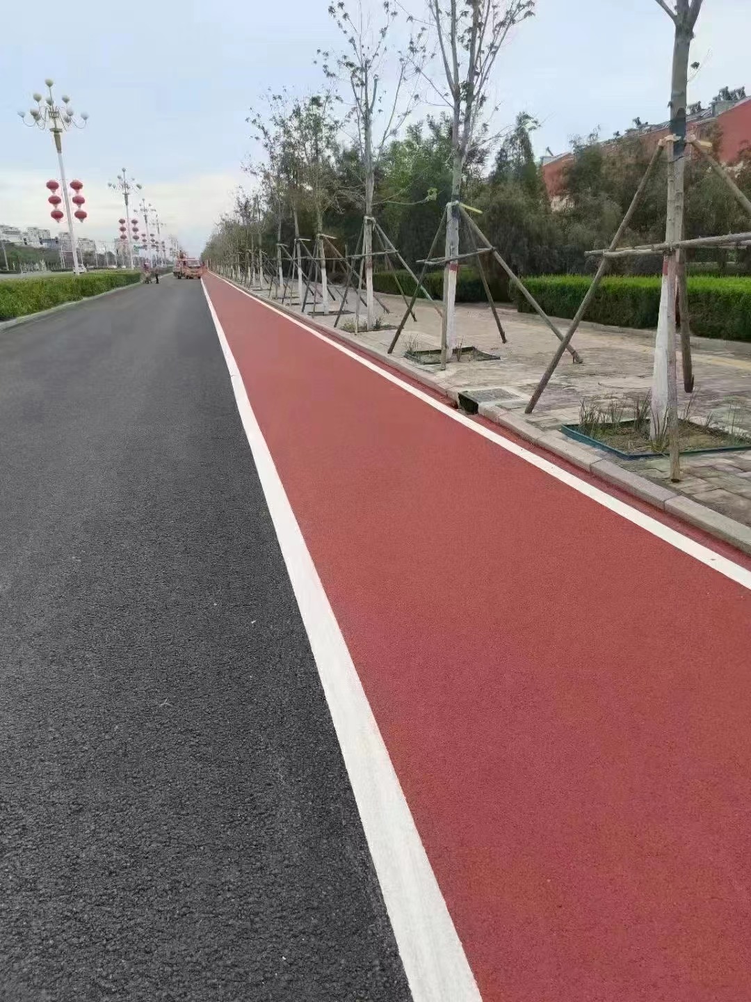 南京道路划线公司-彩色防滑路面施工工艺  南京停车场划线  南京厂区划线