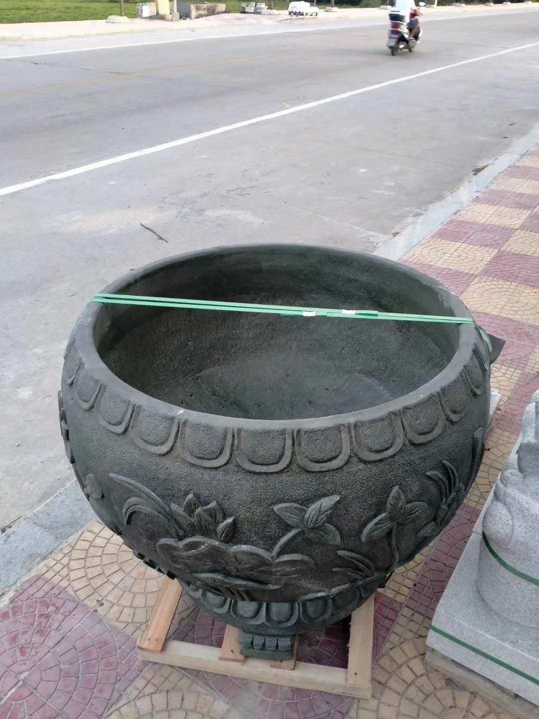 石雕花盆 花岗岩花钵 园林景观花盆价格