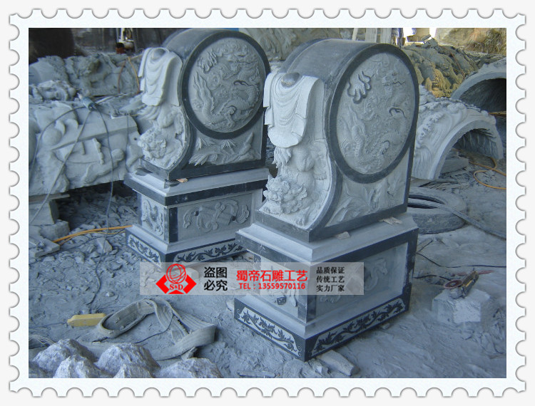 石雕门鼓 青石石雕抱鼓石 寺庙石材门枕石