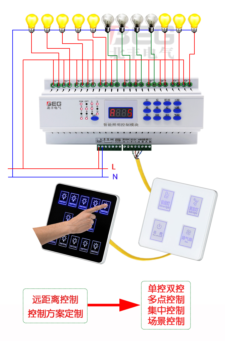 MRCL-RL3008ST25A   8路16A智能照明模块  智能照明集中控制器  智能照明控制模块  天文时钟控制器