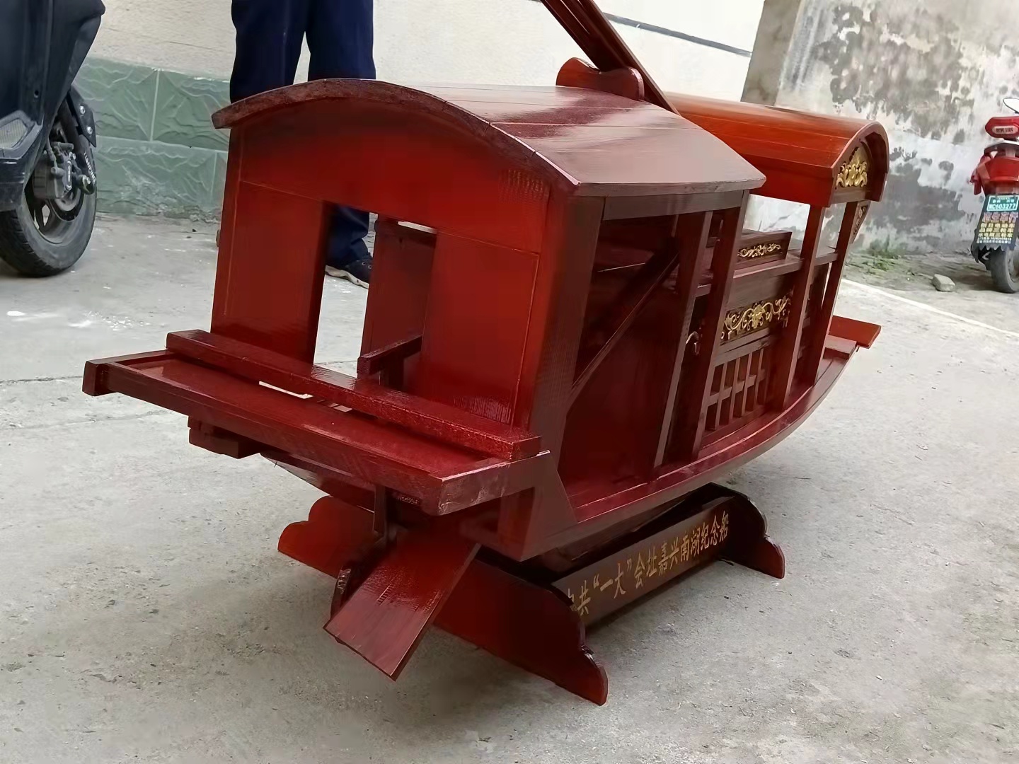 嘉兴南湖红船 模型船 展厅/室内展览船 装饰木船