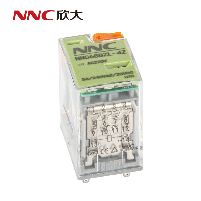 欣大NNC68BZL-4Z)带测试按钮中间继电器 5A