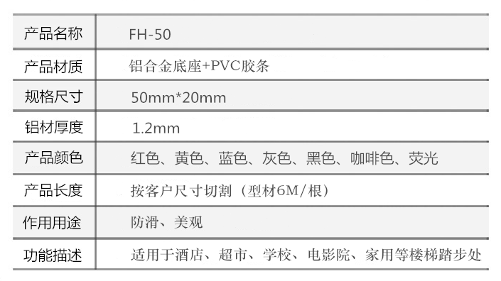 万弘牌铝合金5cm楼梯防滑条L型包角