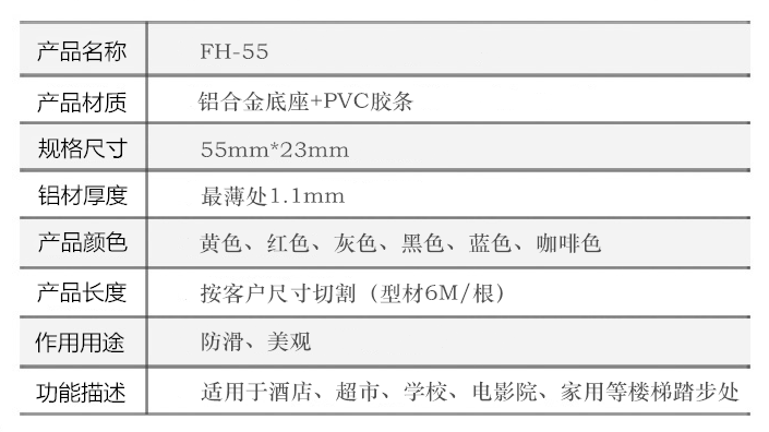 万弘牌铝合金5.5cm楼梯防滑条L型包角
