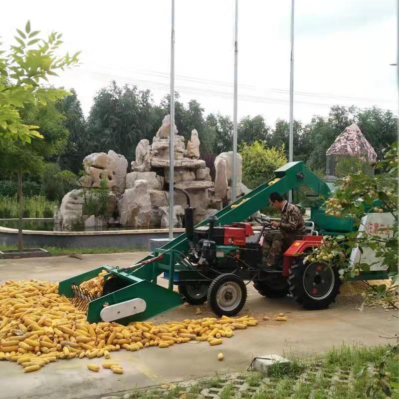 自动装车上料玉米脱粒机，双风机带筛网脱离干净