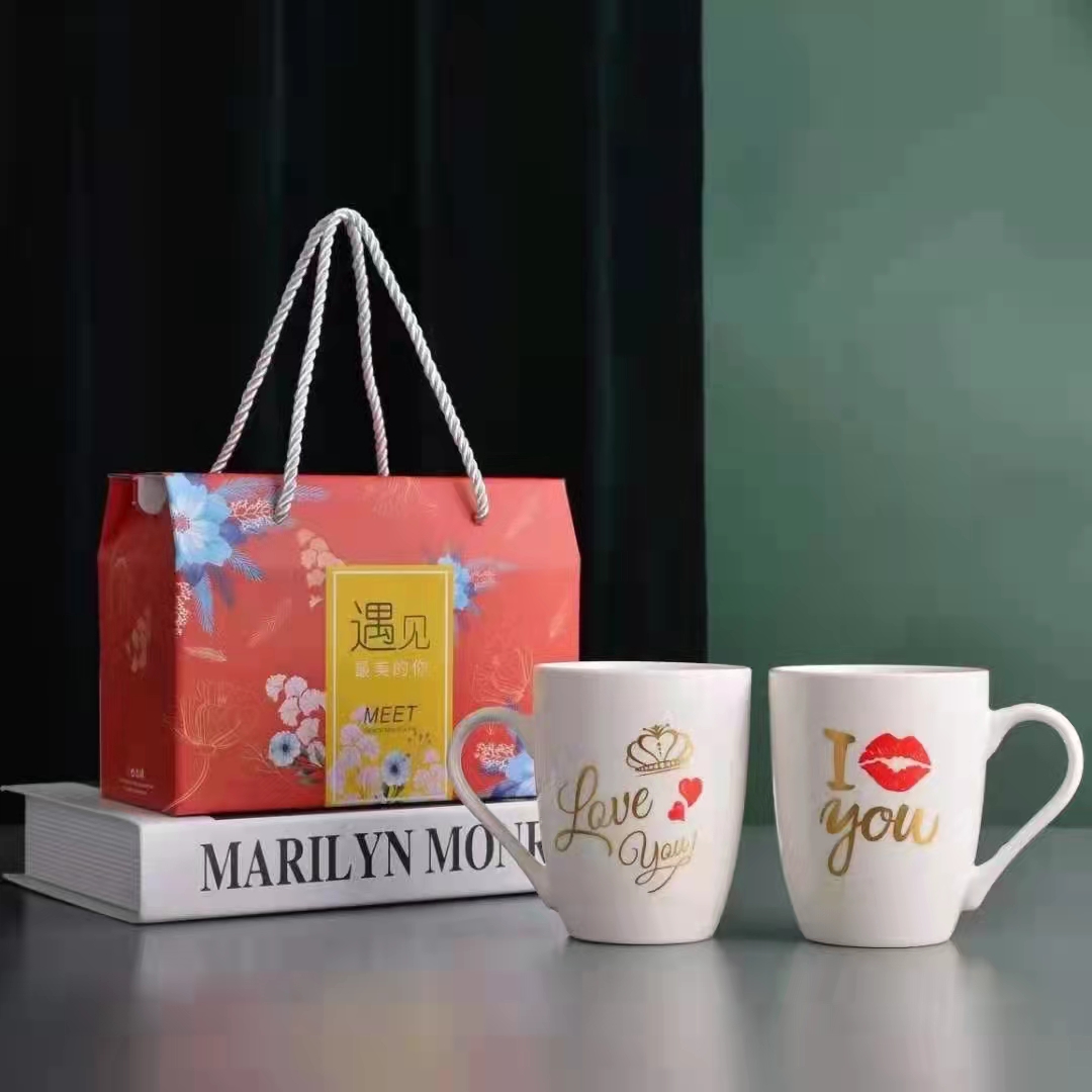 带盖陶瓷过滤泡茶杯 公司礼品陶瓷茶杯加字定做厂家