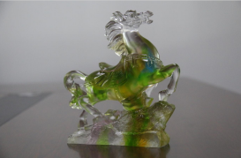 琉璃马摆件，琉璃工厂，琉璃饰品摆件  古法琉璃