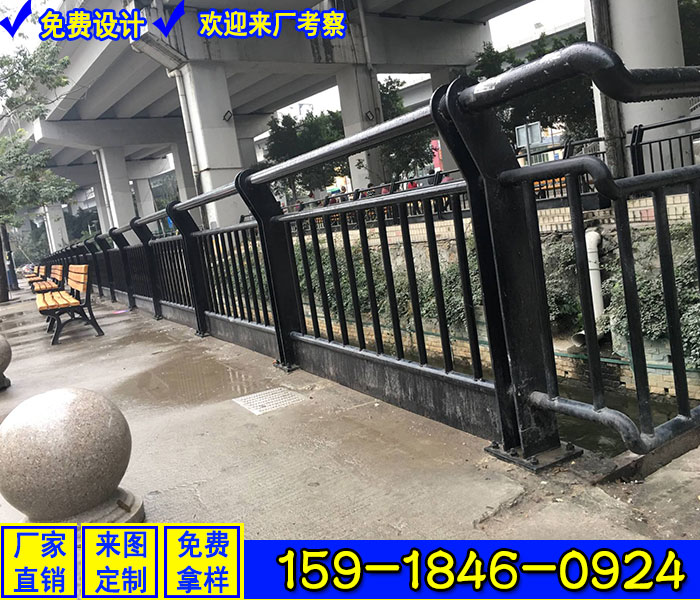 湛江不锈钢桥梁栏杆 河道护栏厂家 阳江定制防护栏杆