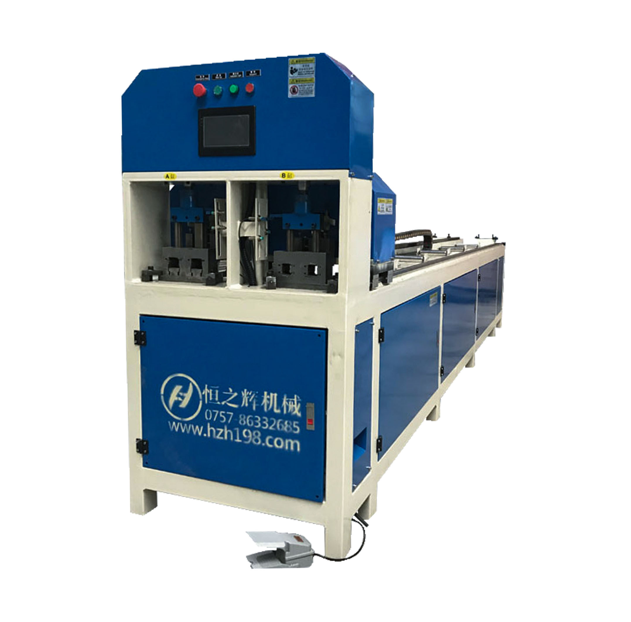 恒之辉数控冲孔机全自动双工位护栏冲孔机 方管冲孔机