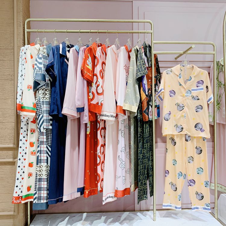 折扣女装品牌蚕贵人冰丝家居服夏 新作女装走份  一手货源