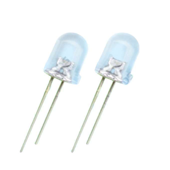 LED直插8mm圆头led蓝黄橙红绿发光二极管灯珠  LED灯珠  LED直插式