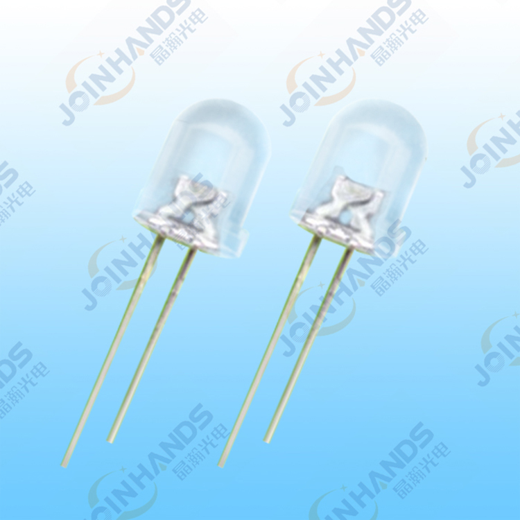 LED直插8mm圆头led蓝黄橙红绿发光二极管灯珠  LED灯珠  LED直插式