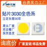 LED贴片3030蓝黄橙红绿白发光二极管灯珠