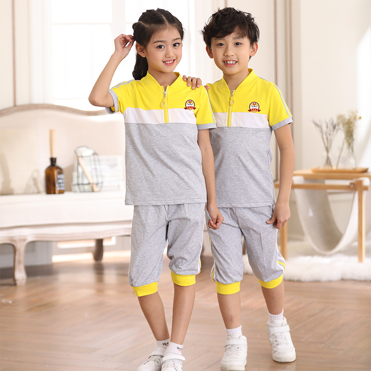 黄灰套童  校园园服定制