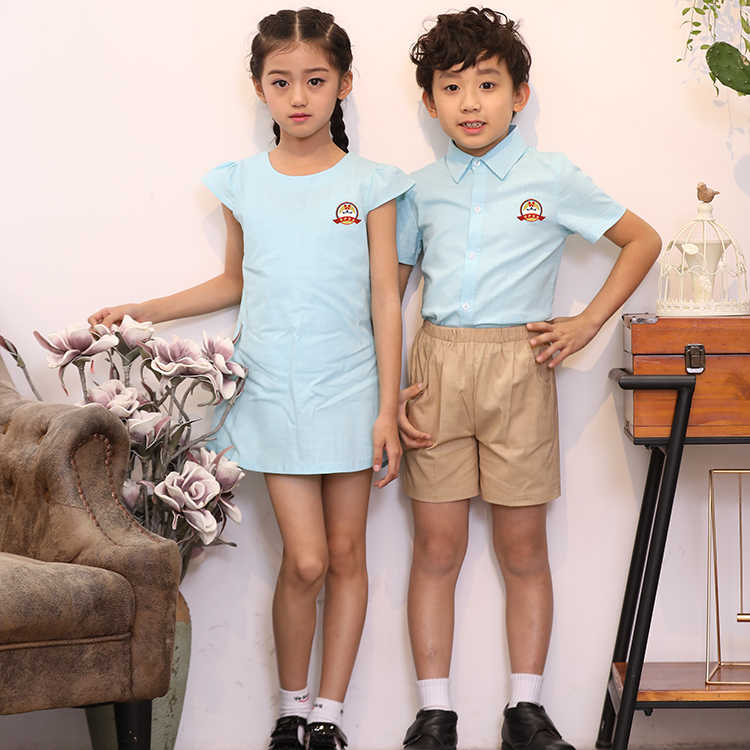 安伊宝宝夏季甜美风校服定制  中小学幼儿园园服  校服批发  园服厂家