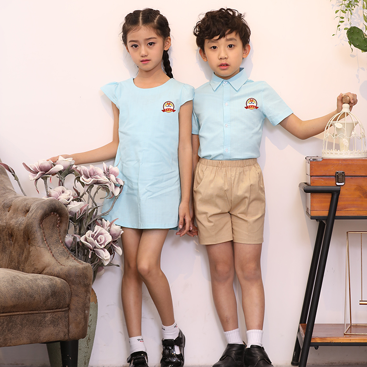 安伊宝宝夏季甜美风校服定制  中小学幼儿园园服  校服批发  园服厂家