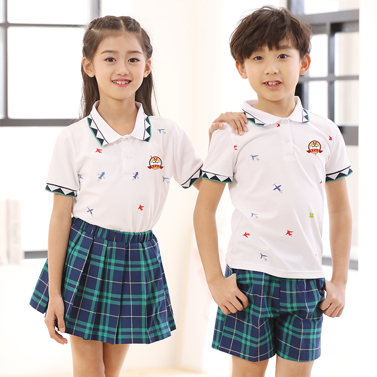 安伊宝宝纯棉儿童男女套装批发  校园园服定制  园服批发  中小学幼儿园园服