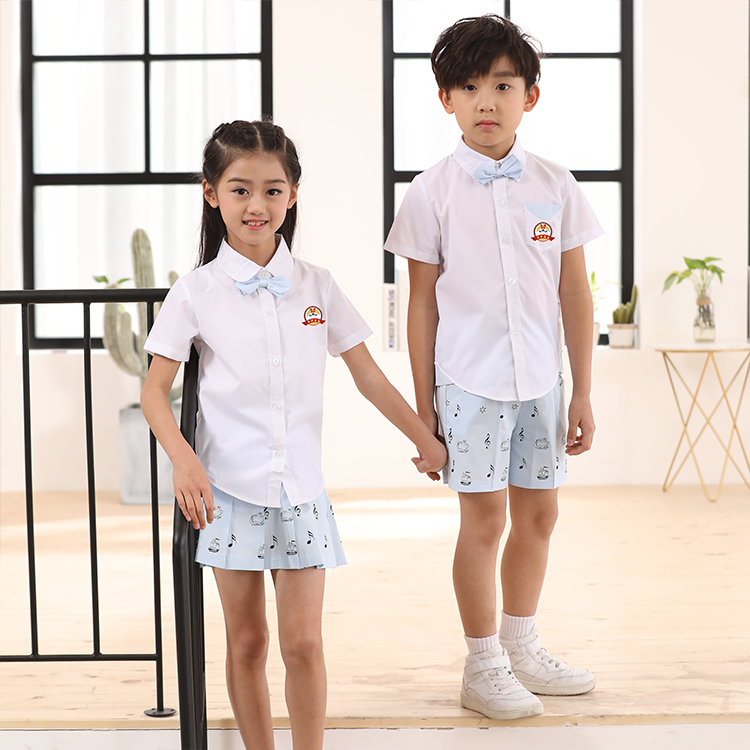 安伊宝宝纯棉白色校服运动服批发厂家  中小学幼儿园园服  校服厂家