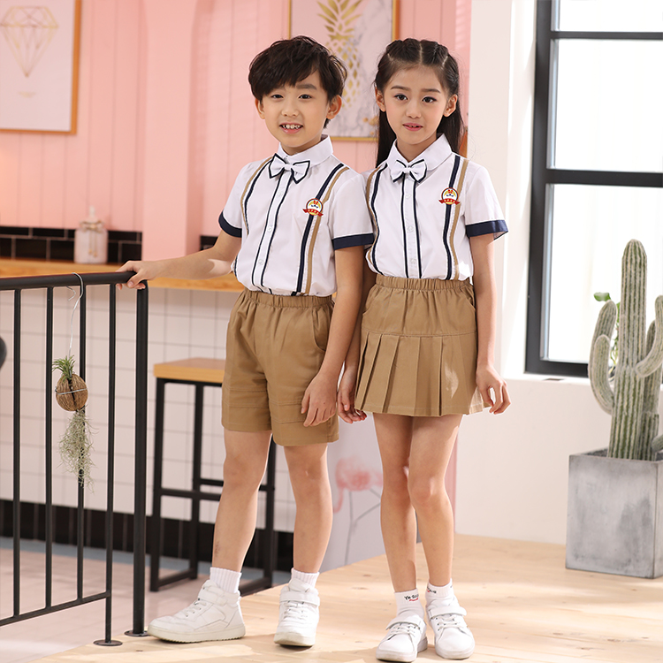安伊宝宝纯棉儿童校服批发定制  校服厂家  中小学幼儿园园服