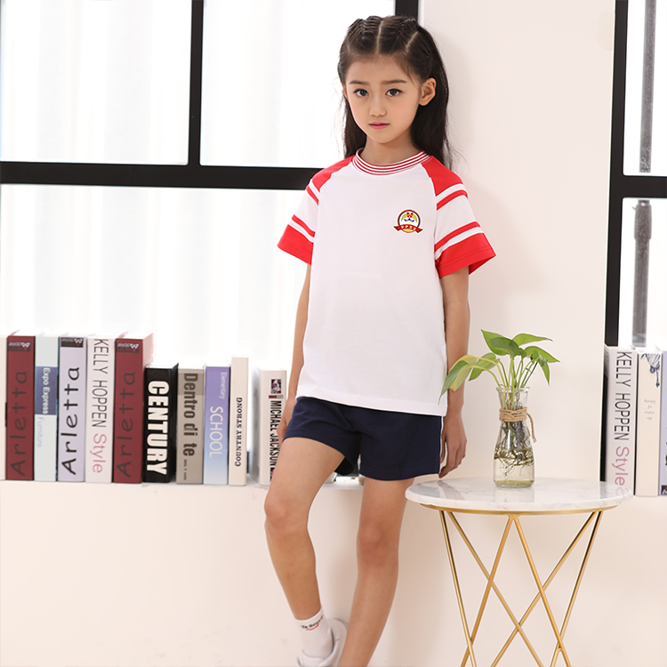 安伊宝宝校服厂家夏季新款套装  校园园服定制  中小学幼儿园园服  园服批发