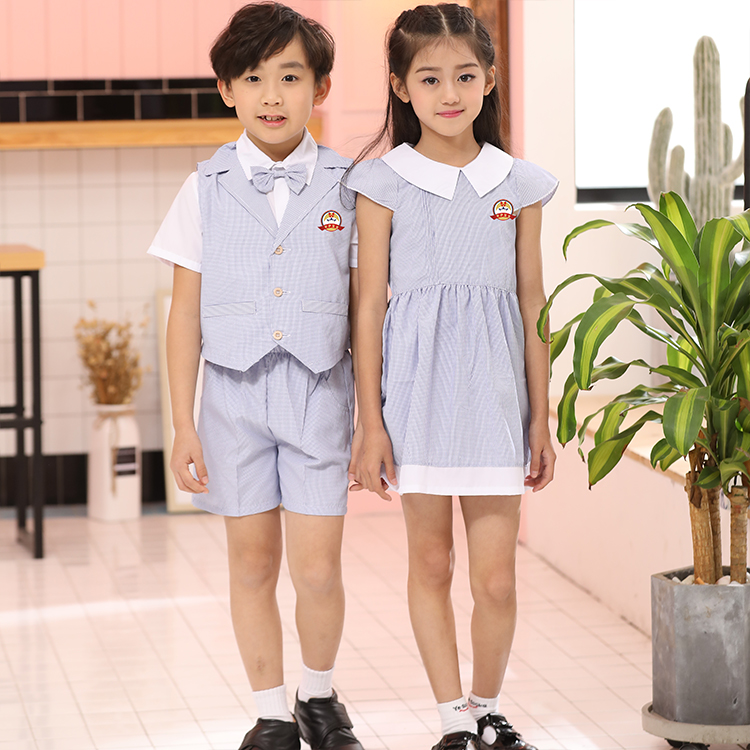 安伊宝宝儿童甜美风套装校服批发  校园园服定制  园服批发厂家  中小学幼儿园园服批发
