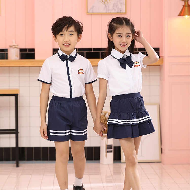 安伊宝宝夏季校园甜美风校服厂家  园服批发厂家  中小学幼儿园园服定制