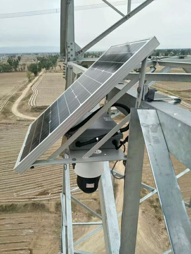 三跨点在线视频监测装置  视频图像监测装置  太阳能视频监控装置