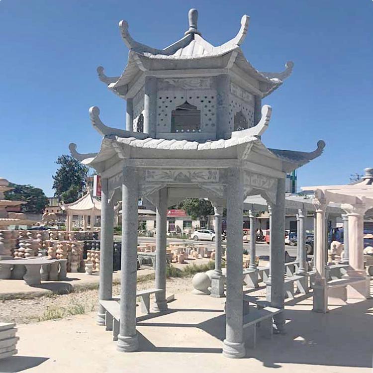定制石凉亭 六角凉亭 景观石凉亭 长亭 达辉石业