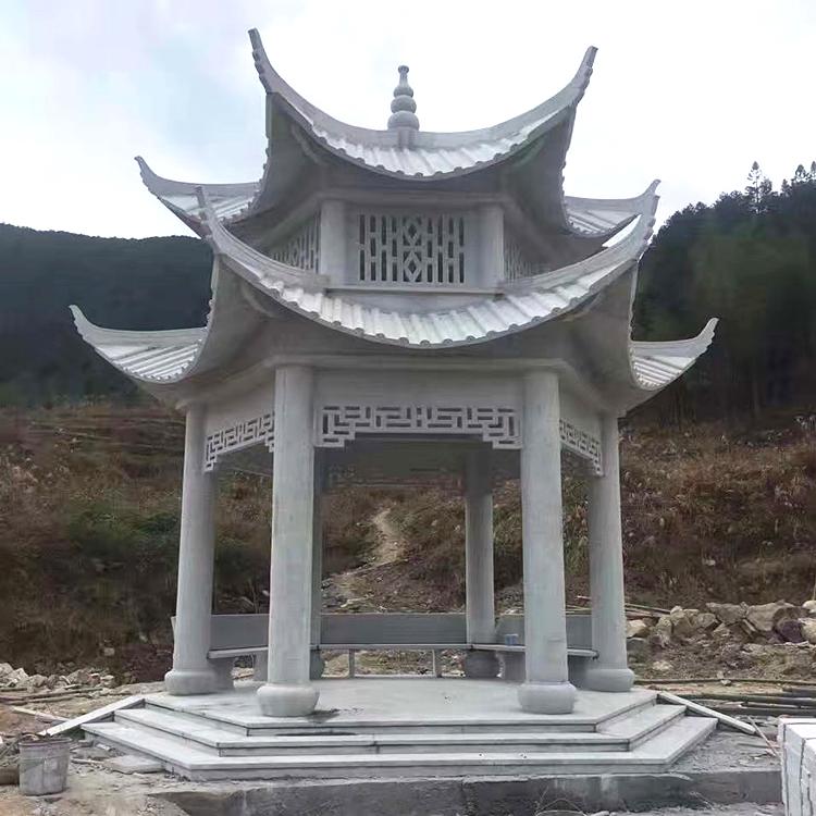 定制石凉亭 六角凉亭 景观石凉亭 长亭 达辉石业