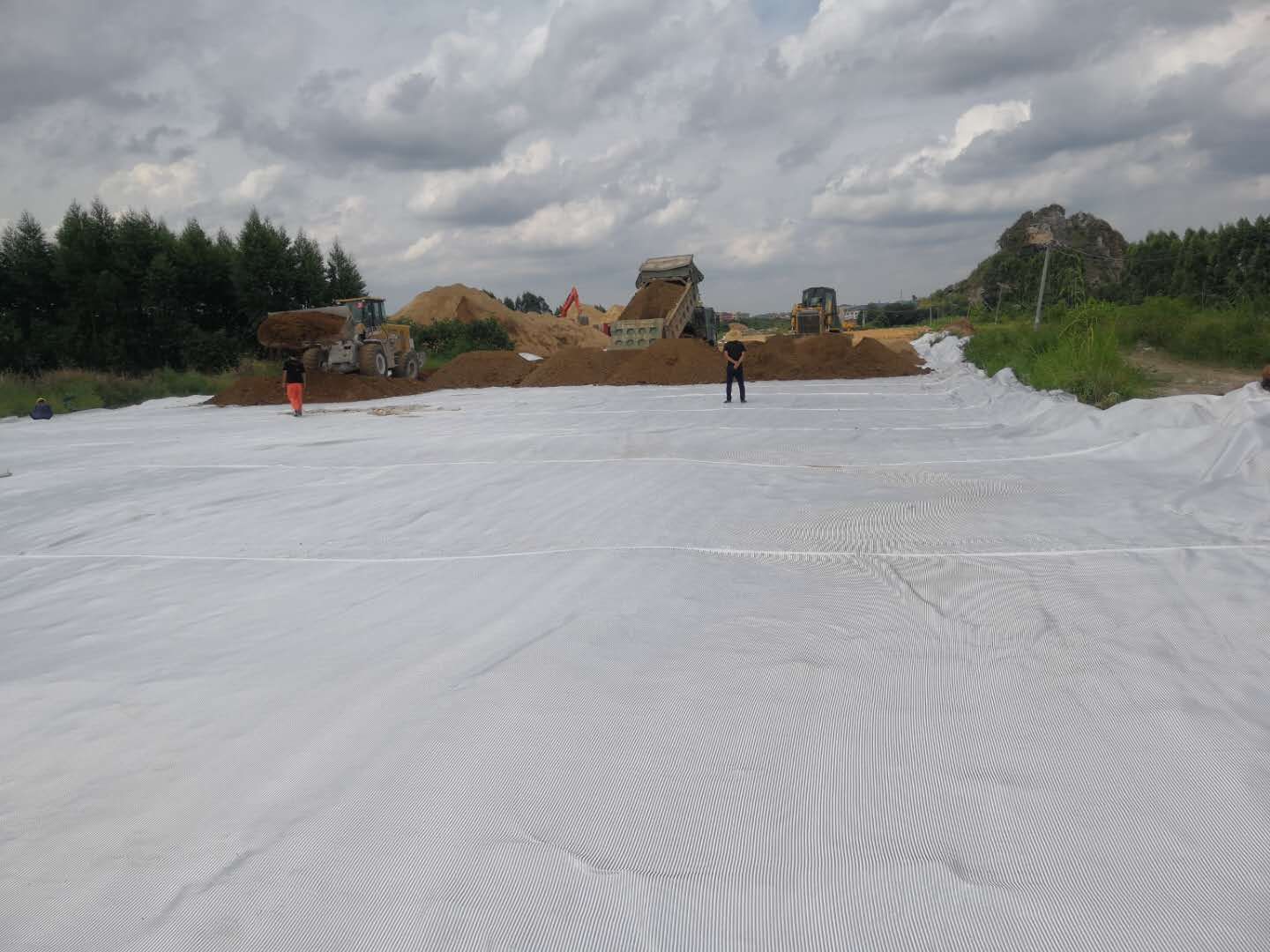 高强度有纺土工布  路基加筋土工布