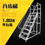 无忧仓储1.8m超市仓库移动登高车可拆卸取货平台