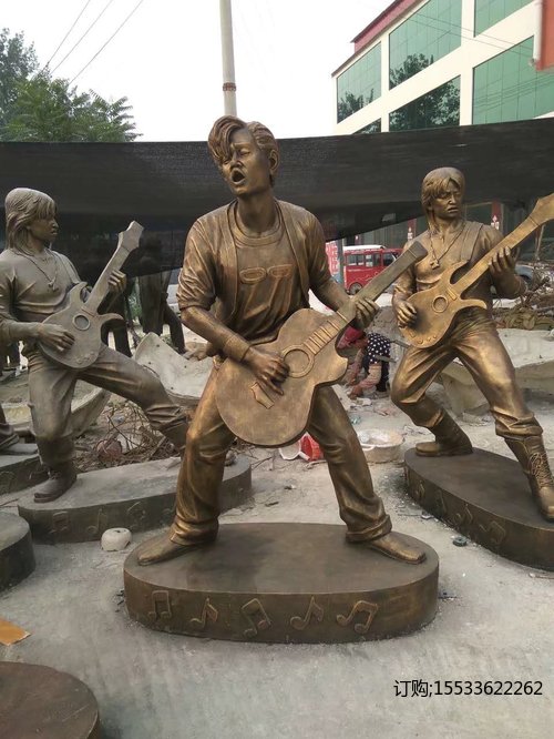 定制小提琴演奏家音乐人物雕像玻璃钢铸铜艺术摆件  铸铜人物雕塑  铸铜园林雕塑  铸铜雕塑