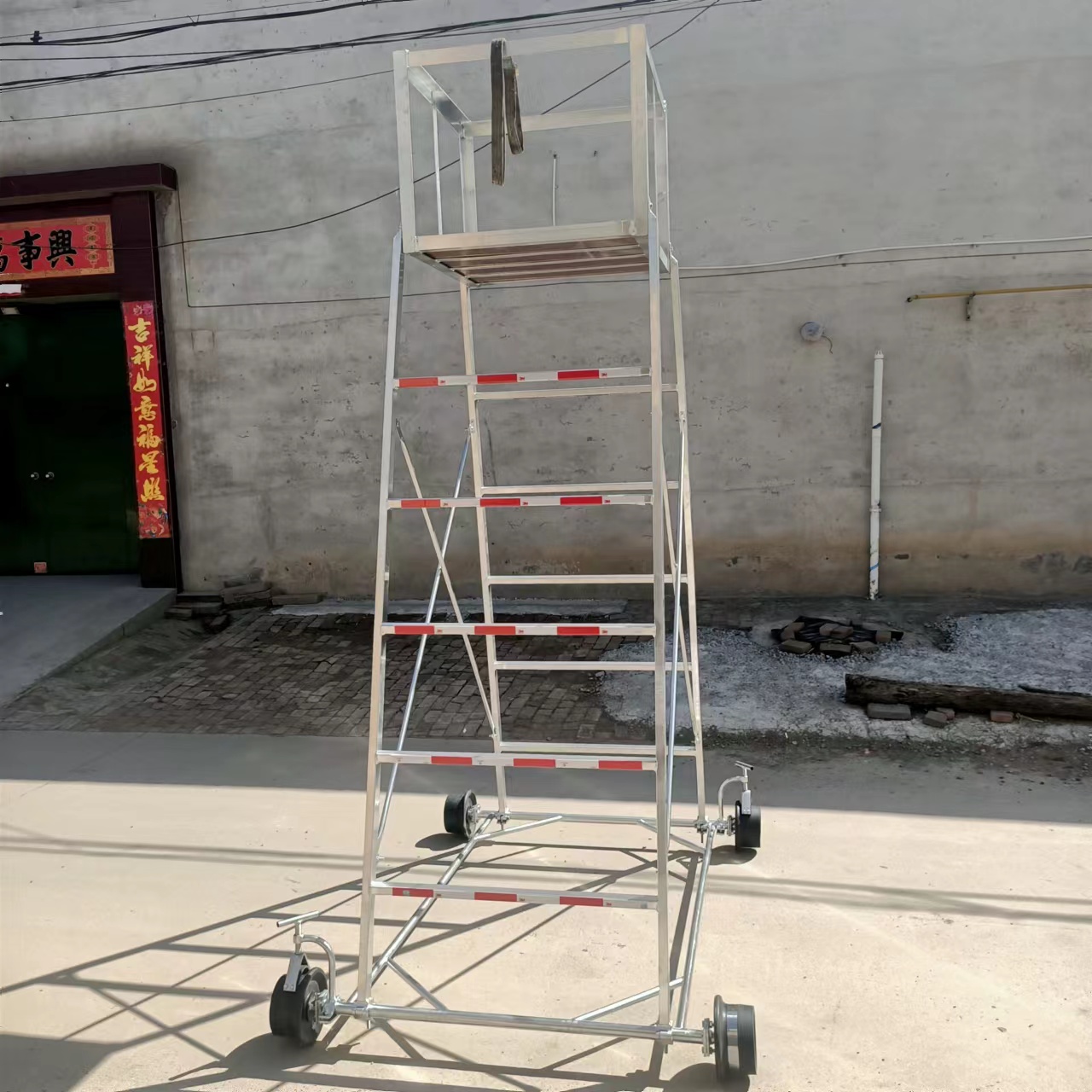铝合金梯车 铁路检测维修平台 检修车梯