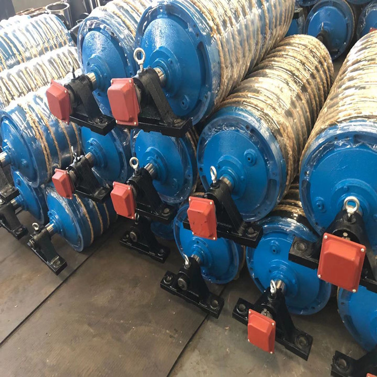 江苏直径500mm带宽800mm电动滚筒  电动滚筒菱形包胶  WD4080型外装电动滚筒  YD500-800电动滚筒