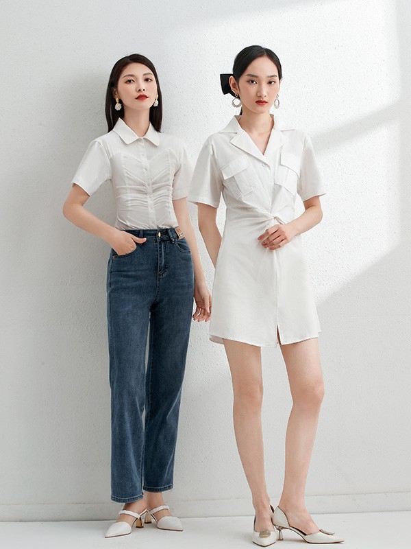 原创设计师品牌艾丽哲2022春夏女装折扣尾货批发市场  女装尾货批发  女装库存尾货批发