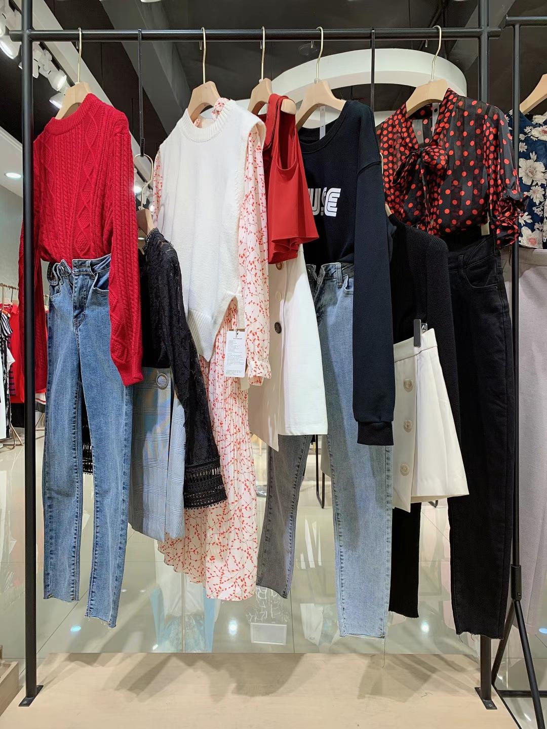 中高端品牌夕紫荷22夏品牌女装折扣库存货源批发  女装尾货批发  女装库存尾货批发