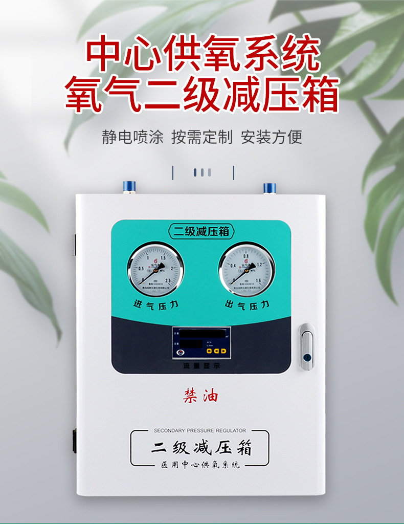 医用气体二级减压箱 氧气空气双路二级减压稳压箱出厂价  氧气 空气