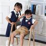 安伊宝宝夏季纯棉甜美风校服批发