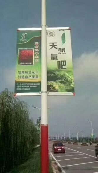 马路小区道旗架路边电杆  新款道旗  双臂道旗  道旗灯箱