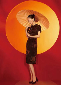 国风刺绣香云纱连衣裙 品牌折扣女装尾货货源  连衣裙撤柜货源