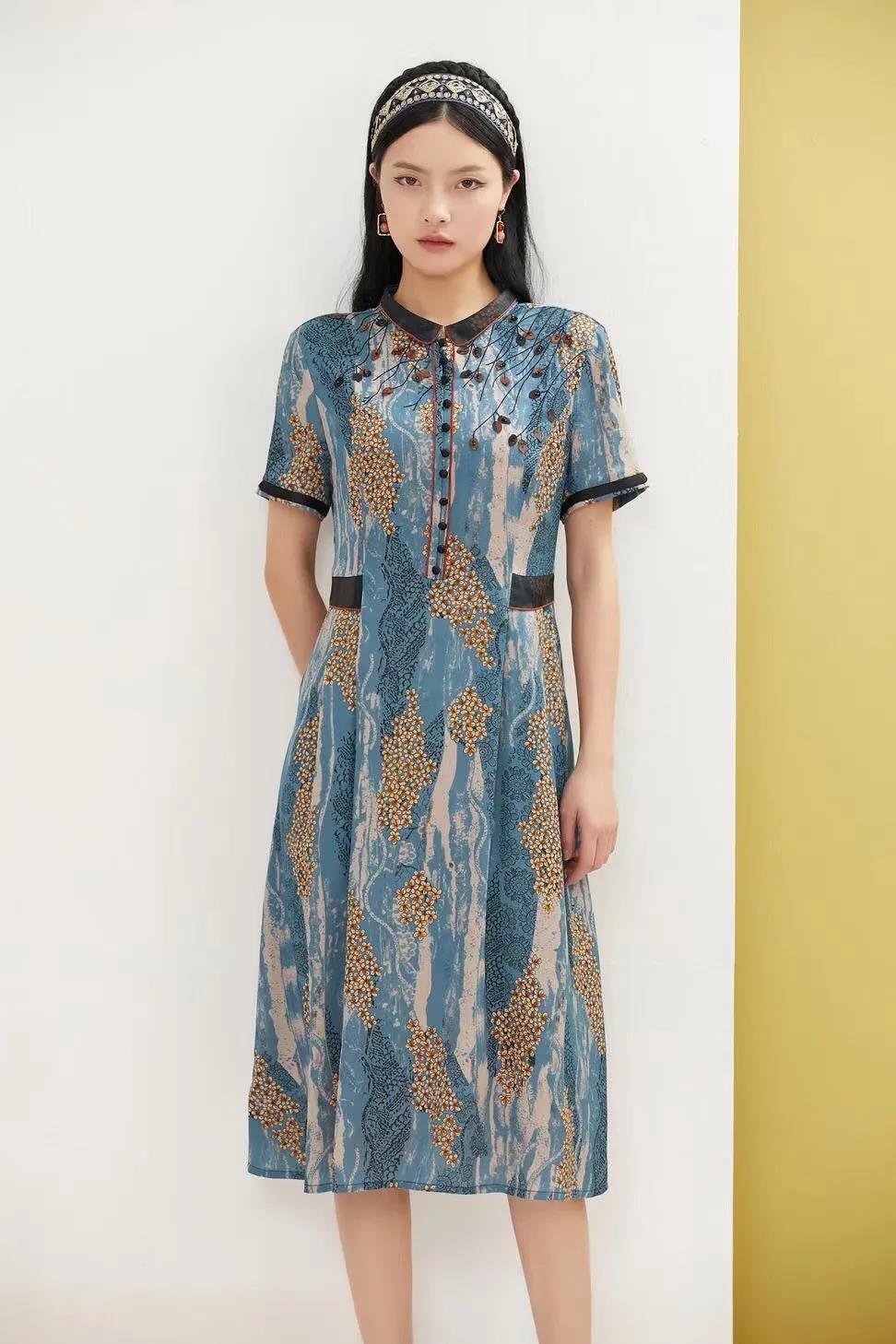 七彩蕊 桑蚕丝夏装新款撤柜尾货货源供应