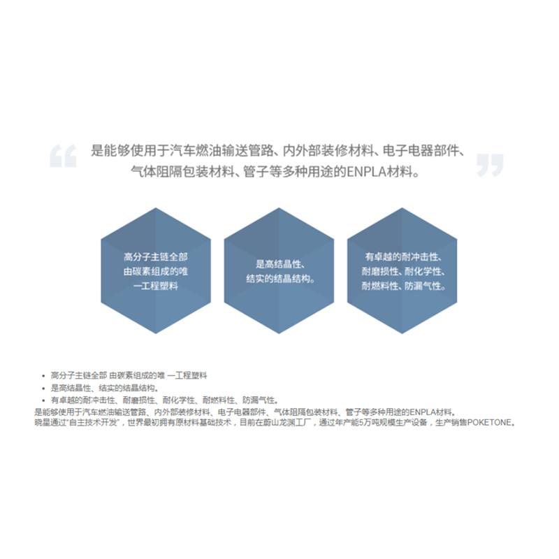 聚酮POK具有优异的冲击强度和伸长率耐磨降噪音耐化学  耐化学 耐水解  高韧性 高回弹  刚性平衡