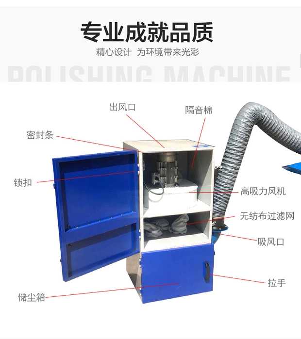 布袋除尘器  静音节能全铜芯电机  一体式安装  支持定制