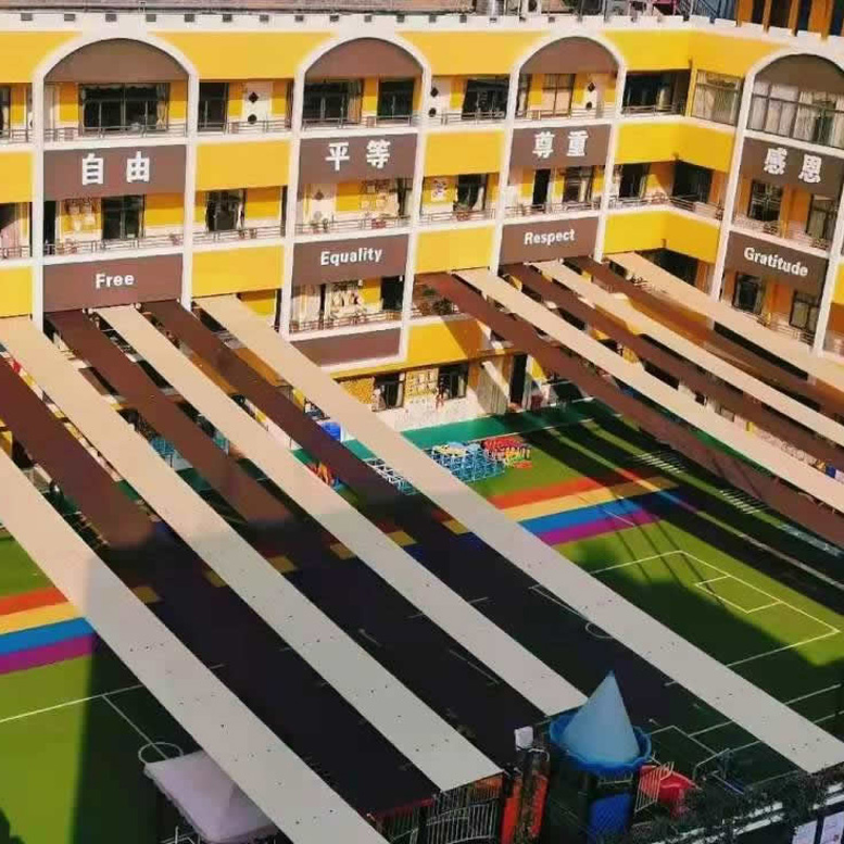 漳州幼儿园遮阳棚，漳州操场电动遮阳，福建幼儿园遮阳
