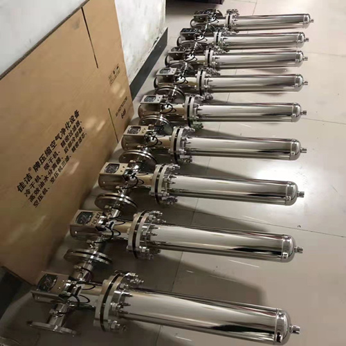 食品不锈钢管道精密过滤器304316卫生级微孔膜筒式过滤