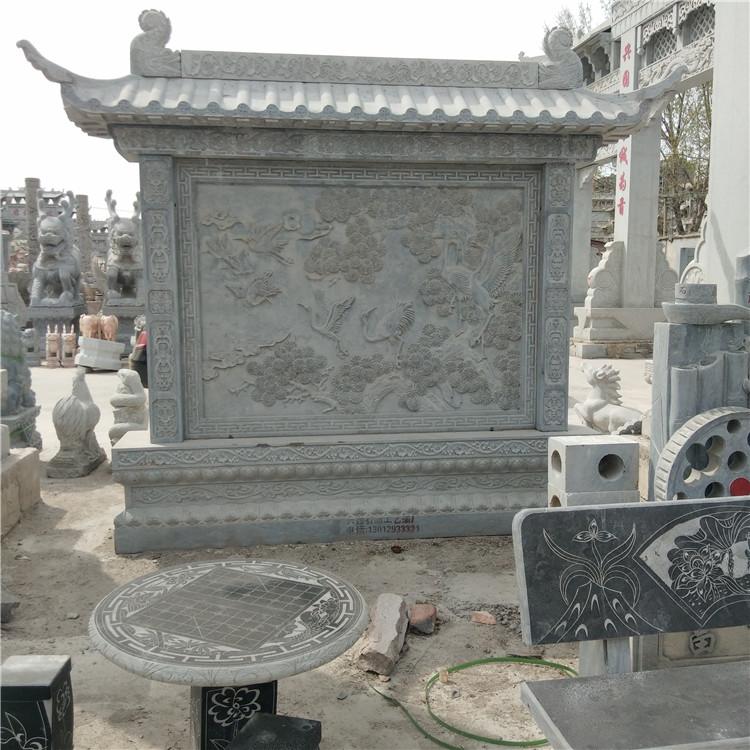 嘉祥石雕之乡 九龙壁浮雕壁画 富贵牡丹影壁墙 福字照壁