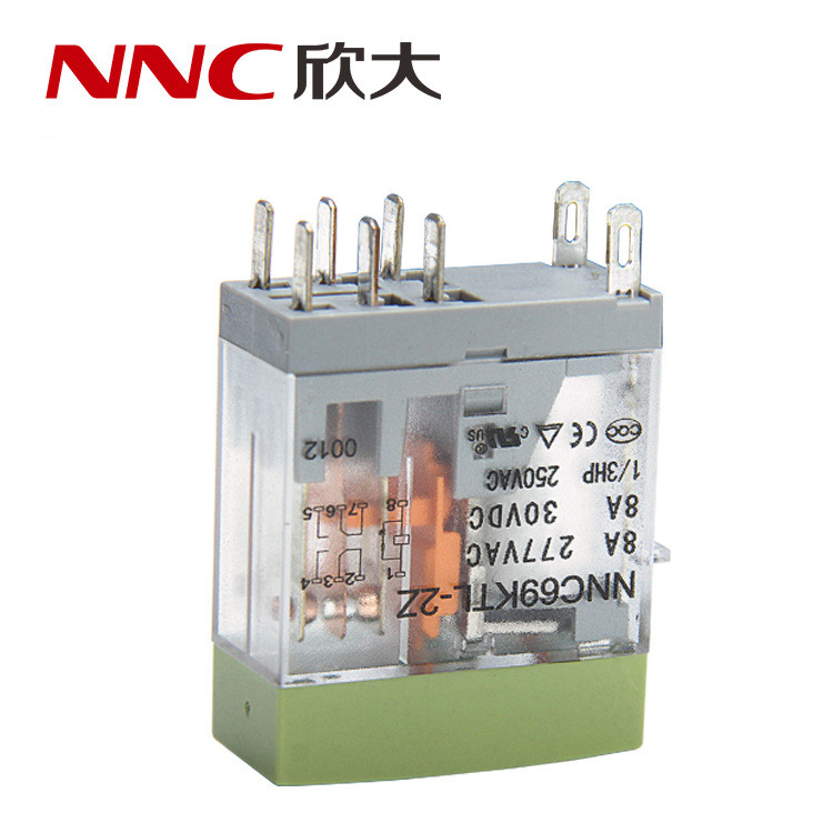 欣大NNC69KTL-2Z小型带板扣线路板式电磁继电器 8A