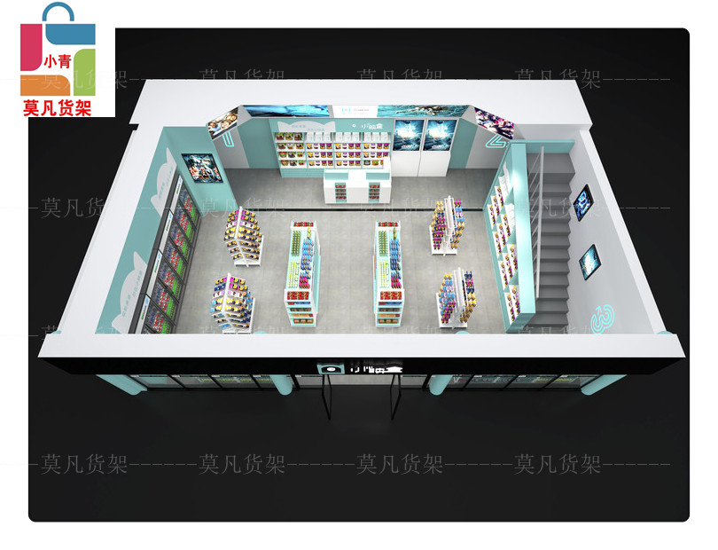 云南饰品货架展示规划、精品货架空间场景设计